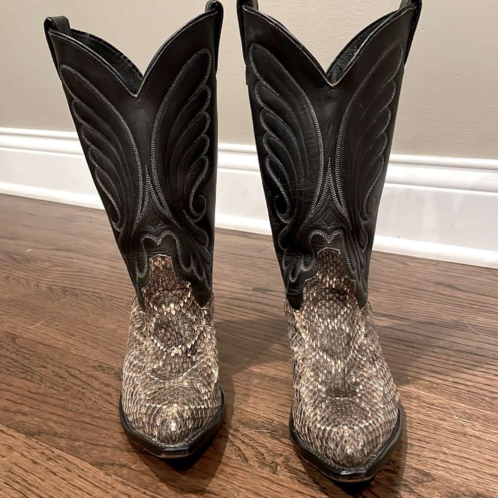 Womens Code West Snake Skin Genuine Leather Pointed Toe Boot